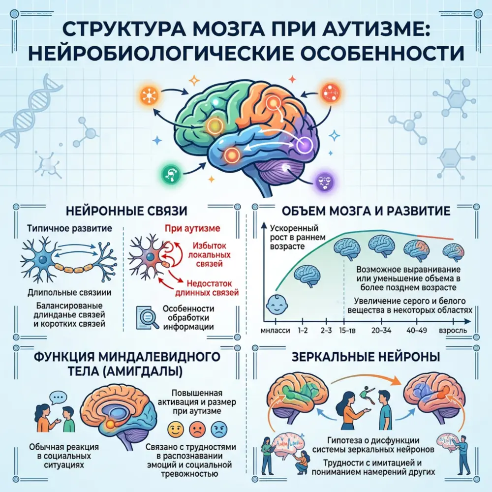 структура мозга при аутизме