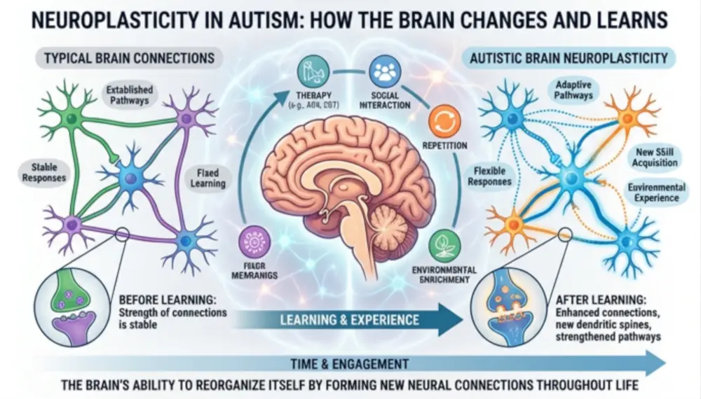 Нейропластичность при аутизме: как мозг меняется и учится